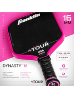 FRANKLIN FS Tour Dynasty 16mm Pickleball Paddle - PINK