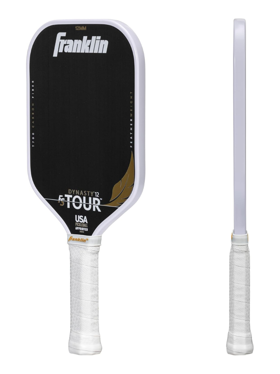 FRANKLIN FS Tour Featherweight Dynasty 12mm Pickleball Paddle - White