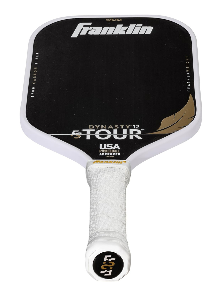 FRANKLIN FS Tour Featherweight Dynasty 12mm Pickleball Paddle - White