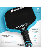 FRANKLIN FS Tour Tempo 16mm Pickleball Paddle - BLUE