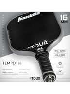 FRANKLIN FS Tour Tempo 16mm Pickleball Paddle - GRAY