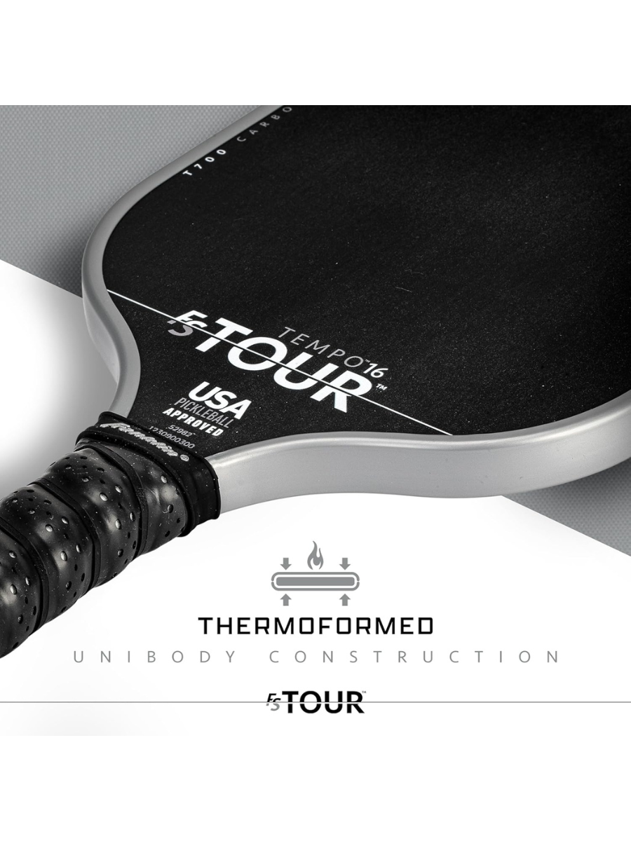 FRANKLIN FS Tour Tempo 16mm Pickleball Paddle - GRAY
