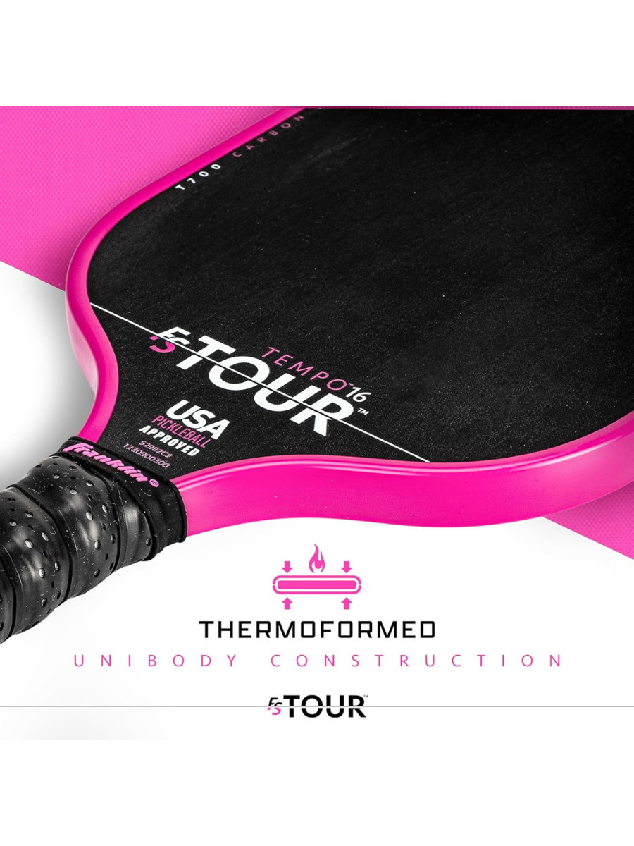 FRANKLIN FS Tour Tempo 16mm Pickleball Paddle - PINK